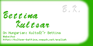 bettina kultsar business card